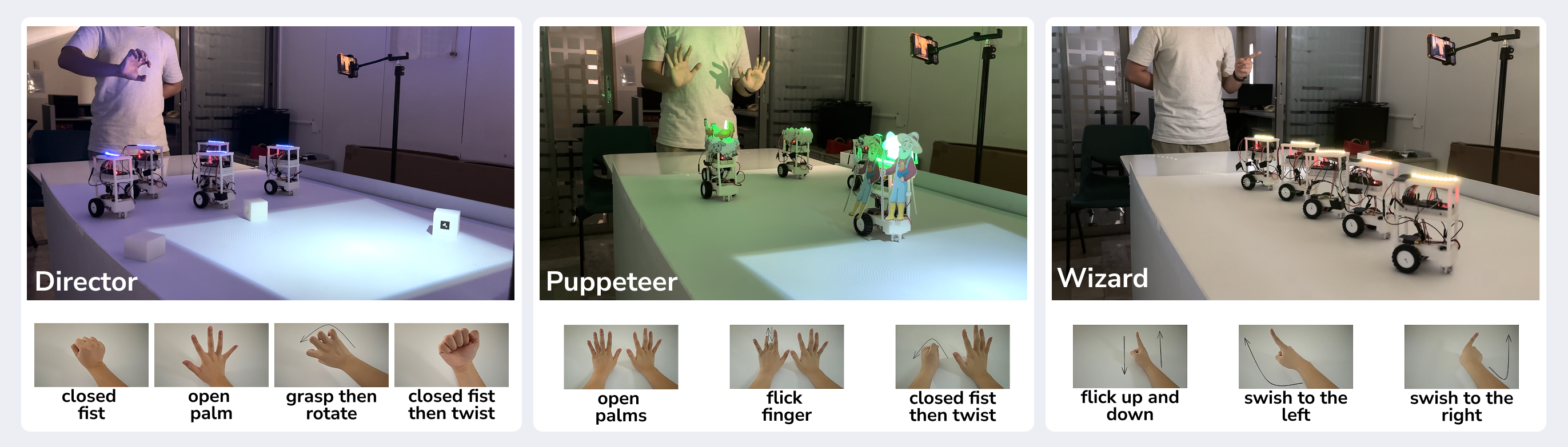 Set the Stage: Enabling Storytelling with Multiple Robots through Roleplaying Metaphors